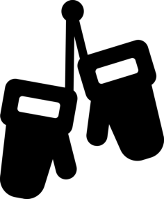 Christmas Gloves Outline Icon Svg Set, Free Vectors File